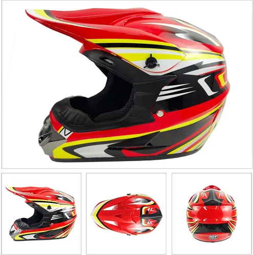 Vista 2 de Cascos de Dirt Bike para Jóvenes de Moda para Niños, Motocross, Motocicleta, BMX, ATV, Todoterreno, Cuatro Ruedas, Cascos Integrales para Bicicleta