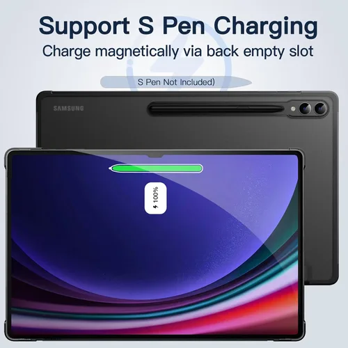 Vista 4 de JETech Funda para Samsung Galaxy Tab S10 Ultra/Tab S9 Ultra de 14.6 pulgadas, funda protectora translúcida con soporte de tres pliegues en la parte