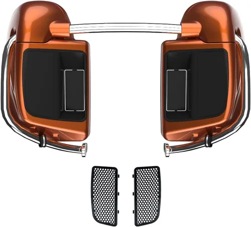 Vista 72 de Kits de calentadores de piernas con ventilación y combinación de color con guantera para Harley Davidson Touring Street Road King Glide FLTR 2014