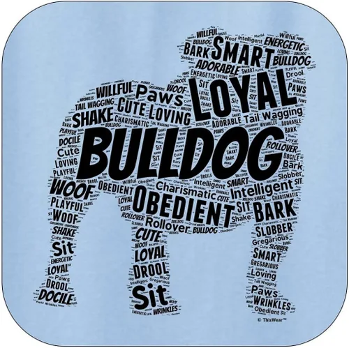 Vista 2 de Sudadera con capucha para perro con texto en inglés Bulldog Word Art