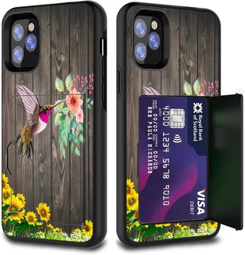 Vista 16 de Funda para tarjetas de crédito, doble capa híbrida a prueba de golpes, protección contra caídas con función atril para iPhone 17 de 6.3 pulgadas