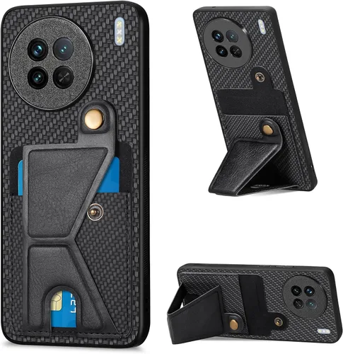 Vista 108 de Funda para Oppo K10x / OnePlus Nord CE 2 Lite 5G Funda para Realme 9 5G / 9 Pro / Q5 / V25 Funda de piel sintética con ranuras para tarjetas
