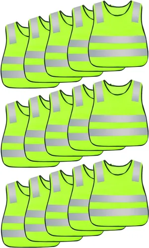 Vista 8 de AIEOE Kids High Visibility Safety Vest Reflective Running Lightweight Traffic Walking Breathable Construction Vest