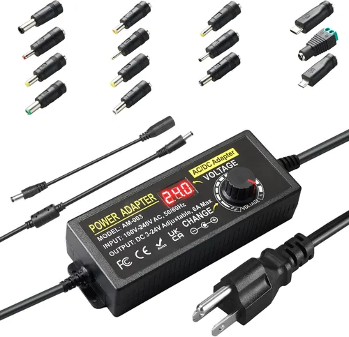 Vista 9 de Fuente de alimentación universal de 108 W, adaptador de conmutación de CC ajustable de 9 V ~ 36 V, convertidor de CA a CC de 100 V-240 V