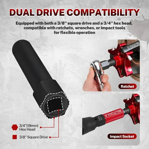 Vista 6 de BILITOOLS Adjustable 3-Jaw Harmonic Balancer Puller for Crankshaft Dampers