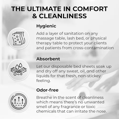 Vista 4 de Funda Desechable para Cama de Masaje - Material Desechable No Tejido - Ideal para Spa, Mesa de Masaje, Tatuaje, Mesa de Depilación con Cera