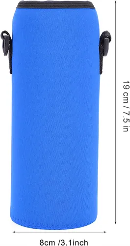 Vista 5 de RiToEasysports Funda para botella de agua, 33.8 fl oz para botella de agua, cubierta aislada de neopreno con correa para botellas de plástico