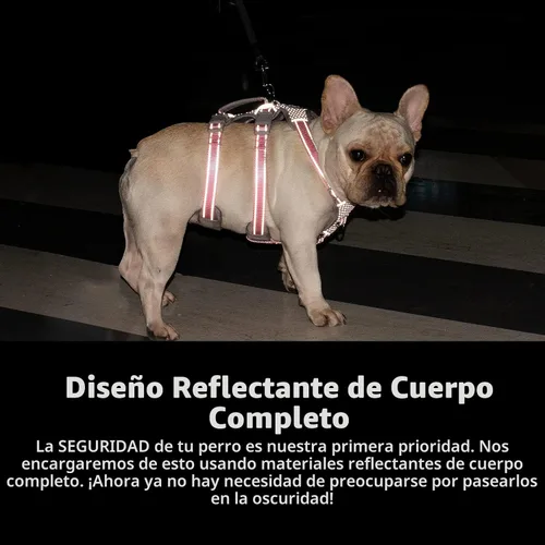 Vista 3 de Huntboo Arnés para perro a prueba de escapes, arnés de artista de escape, arnés totalmente reflectante con mango acolchado, transpirable, duradero