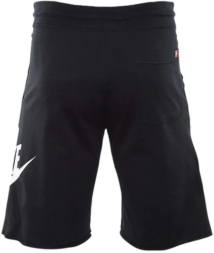 Vista 2 de Nike Aw77 - Pantalones cortos de rizo francés para hombre, NegroBlanco