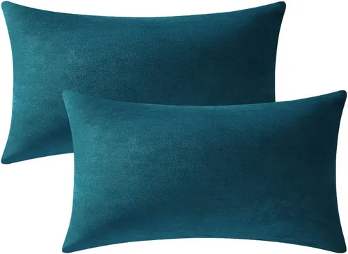 Vista 57 de Fundas de almohada de 16 x 16 pulgadas, color beige: paquete de 2 fundas de almohada decorativas de terciopelo suave y acogedoras para sofá, sala