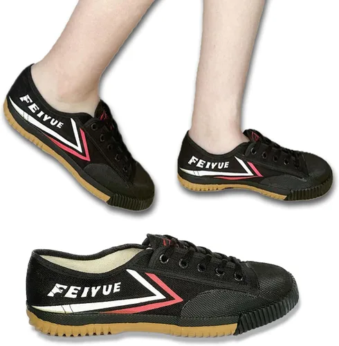 Vista 2 de Zapatos de lona para artes marciales para adultos y niños, tenis de lona bajos para caminar diariamente casual, tenis de moda unisex con suela