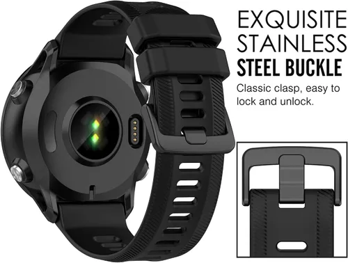 Vista 5 de Correa para Garmin Forerunner 955, banda de repuesto de silicona suave para Garmin Forerunner 955 Solar