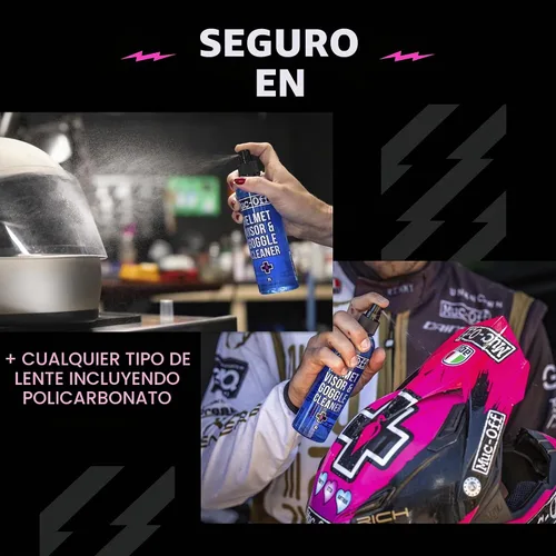 Vista 4 de Muc-Off Limpiador de visera y gafas de casco, pH neutro - 8.5 fl oz