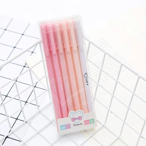 Vista 8 de Paquete de 12 bolígrafos de tinta de gel, color rosa, verde, caramelo, tinta negra de 0.020 in, punta extrafina, bonitos bolígrafos para escribir