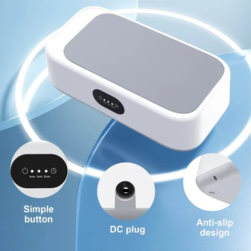 Vista 4 de Limpiador ultrasónico de anillos de joyería, 23.7 fl oz (24 onzas), 49 khz, 48 W, múltiples modos de visualización digital, práctico limpiador