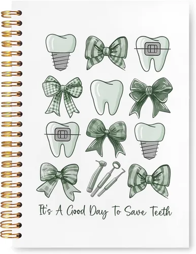 Vista 23 de Regalos para Dentistas, Cuaderno Diario, Regalos para Asistente de Higiene Dental y Oficina para Mujeres, Cuaderno de Espiral de Tapa Dura 14x21 Cm