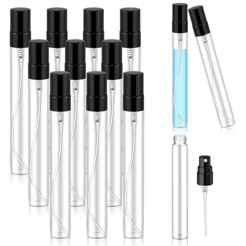 Vista 28 de Zhehao 1 mini botellas de spray de 0.2 fl oz de vidrio transparente para perfume, atomizador de perfume de niebla fina, portátil, recipientes vacíos