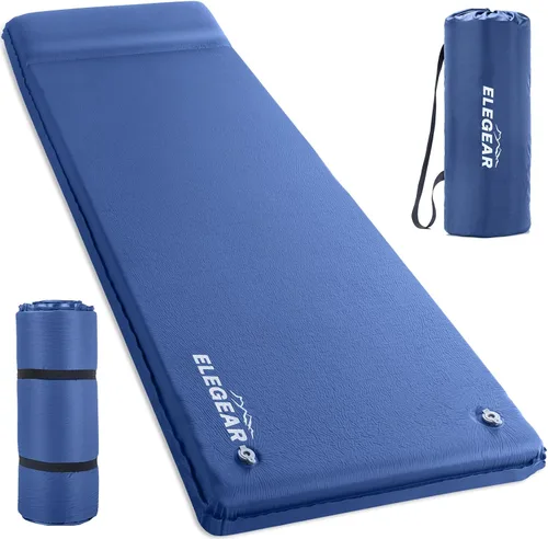 Vista 11 de Elegear Almohadilla de Dormir Autoinflable, 3.15" Almohadilla de Espuma Viscoelástica Ultra Gruesa para Acampar con Almohada de Inflado Rápido