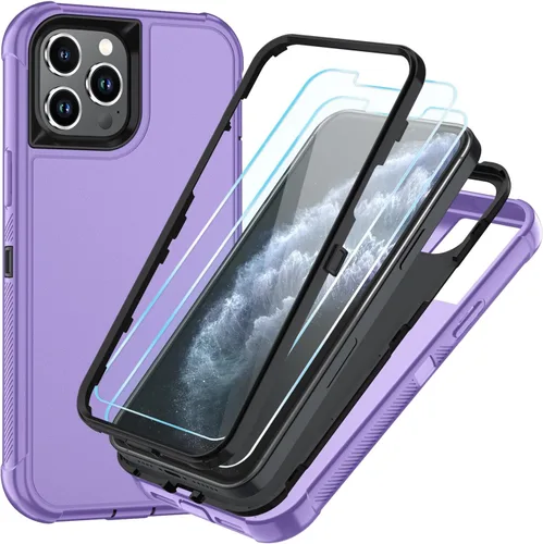 Vista 25 de SunStory Funda compatible con iPhone 11 con protector de pantalla HD, 3 capas de alta resistencia de cuerpo completo, funda protectora híbrida 3