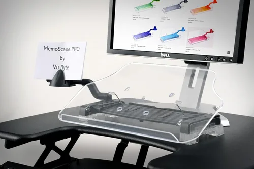 Vista 7 de MemoScape PRO - Soporte ajustable en línea para documentos para escritorio, ayuda a aumentar la productividad y reducir la tensión del cuello