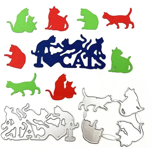 Vista 8 de 5 piezas de metal troquelados de dinosaurio de Pascua, troqueles de animales de dragón, plantillas de molde de plantillas para manualidades