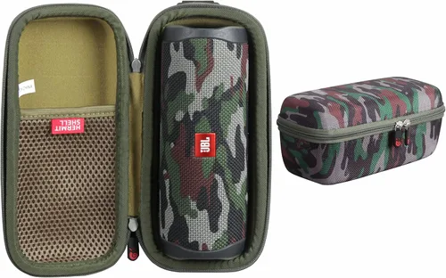 Vista 6 de Hermitshell Funda de viaje rígida de EVA compatible con altavoz Bluetooth portátil a prueba de salpicaduras JBL Flip 3 / Flip 4 (azul)