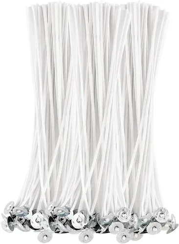 Vista 6 de BEADNOVA Mechas de algodón para velas de 4 pulgadas, 150 piezas, mechas cortas para hacer velas para hacer bricolaje