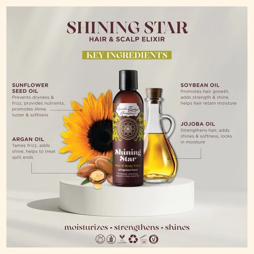 Vista 3 de Uncle Funky's Daughter Elixir Shining Star para el cabello y el cuero cabelludo, 6 onzas