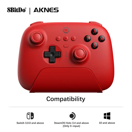 Vista 2 de AKNES 8BitDo Ultimate Bluetooth Controller with Charging Dock,Wireless Pro Controller with Hall Effect Sensing Joystick,Compatible with Nintendo