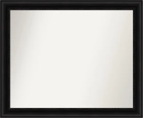 Vista 594 de Amanti Art Espejo personalizado, espejo de baño negro puente, espejo de pared o espejo de tocador de baño sobre el fregadero (26 x 26 pulgadas)