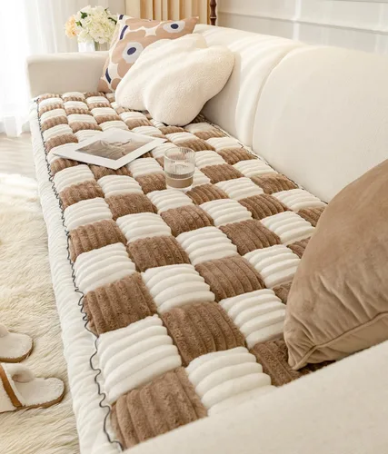 Vista 5 de vctops Farmhouse Buffalo - Cojín antideslizante para silla de cocina y comedor con lazos, cojín antideslizante de franela de felpa suave y mullida