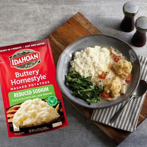 Vista 10 de Idahoan Puré de papas reducido en sodio, Buttery Homestyle, 4 onzas (paquete de 12)