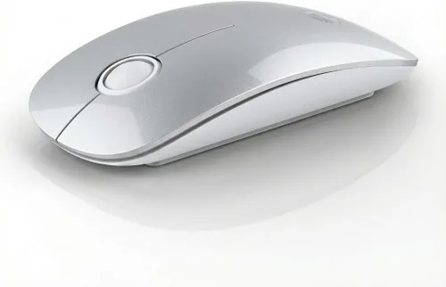 Vista 10 de RAPIQUE Ratón Inalámbrico Bluetooth - (BT5.1+USB) Ratón de Computadora de Modo Dual Delgado con Clic Silencioso, Baja Potencia y 1600 DPI, Ratón