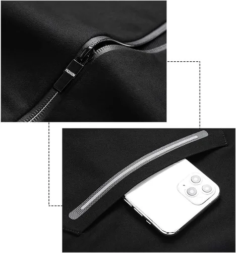 Vista 4 de DOSLAVIDA Conjunto de 2 piezas de chándal deportivo para hombre, de manga larga, con cremallera completa, con capucha
