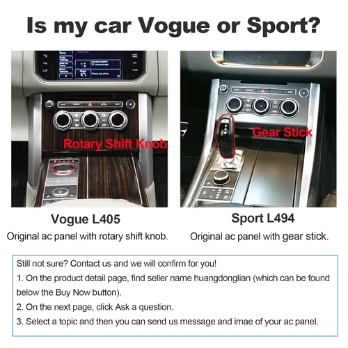 Vista 2 de Panel de Control de Clima AC de Pantalla Táctil LCD de 10 Pulgadas para Land Rover Range Rover Vogue L405 2013-2017, Versión de Actualización