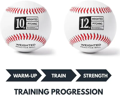 Vista 6 de Thorza Weighted Baseballs for Throwing - Training Balls to Help Increase Pitch Velocity