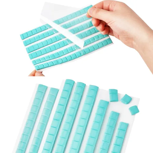 Vista 3 de 192 pósteres adhesivos, no tóxicos, masilla de montaje reutilizable y extraíble, para colgar fotos y museos, fotografía de arte, limpieza, uñas Azul