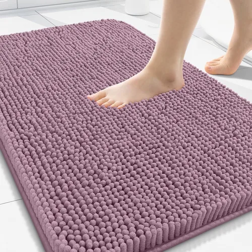 Vista 119 de Arotive Alfombras de baño de felpilla extrasuaves y absorbentes, de 24 x 16 pulgadas, lavables a máquina, parte trasera de goma antideslizante
