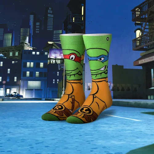 Vista 7 de Odd Sox, Nickelodeon TMNT Teenage Mutant Ninja Turtles, 90's Cartoon, Fun Socks