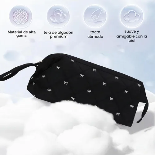 Vista 5 de Stratalife Bolsa de viaje acolchada para herramientas para el cabello con paño de pulido compatible con Dyson Airwrap Shark Flex Style, Arco negro