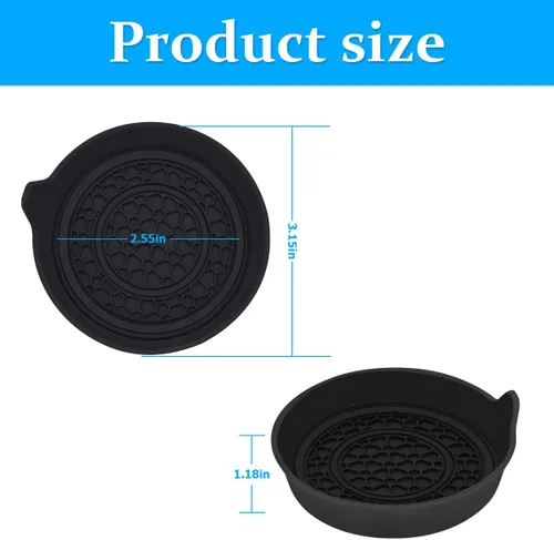 Vista 2 de Bittwee 2 piezas Posavasos para tazas de automóvil, alfombrillas de silicona para botellas de agua para vehículos, antideslizantes, impermeables