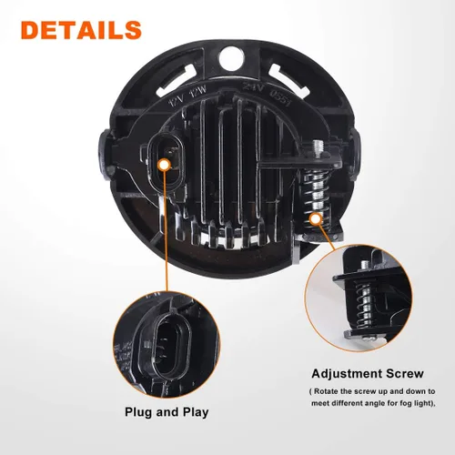 Vista 7 de Nixon Offroad Juego de luces antiniebla con bombilla LED para Dodge Charger 15-19 y Chrysler 300/17-20 Chrysler Pacifica/14-21 Jeep Grand Cherokee