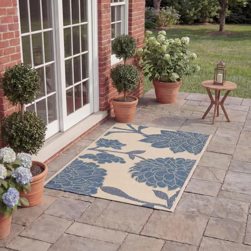 Vista 31 de SAFAVIEH Courtyard Collection CY7321 - Alfombra decorativa para interiores y exteriores, impermeable, fácil de limpiar, 2 pies 3 pulgadas x 6 pies 7