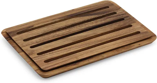 Vista 8 de Ironwood Gourmet 28330 Local 338 Bagel Miter, Madera de acacia, 7 x 5.5 x 2.5 pulgadas
