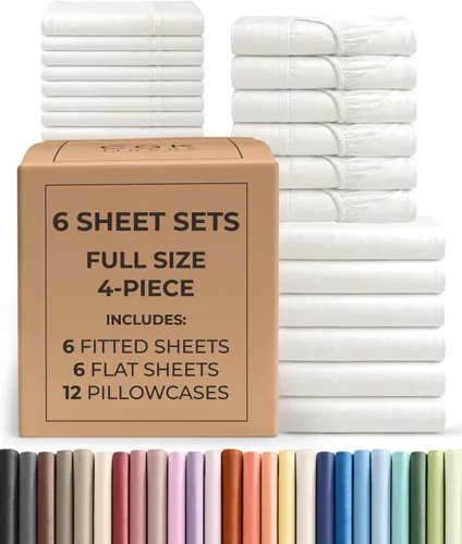 Vista 286 de Pack of 2, Twin Size 3 Piece Sheet Set - Breathable & Cooling - White