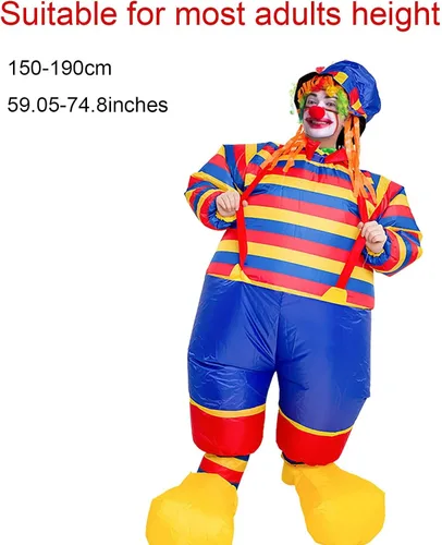 Vista 2 de ELECLAND Disfraz inflable de carnaval Halloween Carnaval decoración inflable para fiestas de carnaval adultos