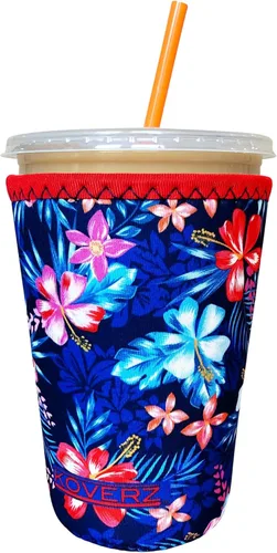 Vista 17 de Funda Koverz para café helado, funda aislante de neopreno para taza, se ajusta a una taza de café de 32 Oz., lavable y reutilizable, accesorios