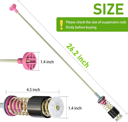 Vista 2 de DC97-16350U DC97-16350T DC97-05280W Kit de varilla de suspensión para lavadora Samsung WA45N3050AW/A4 WA45T3200AW/A4 WA50R5200AW/US WA50R5400AV/US