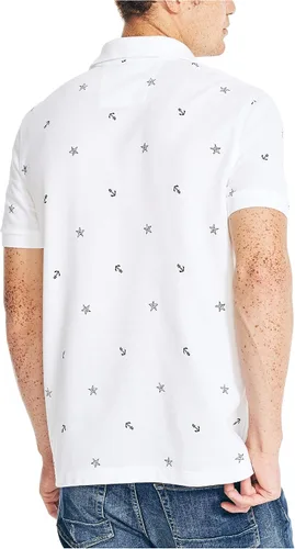 Vista 2 de Nautica Polo de cubierta de rendimiento estampado de ajuste clásico para hombre