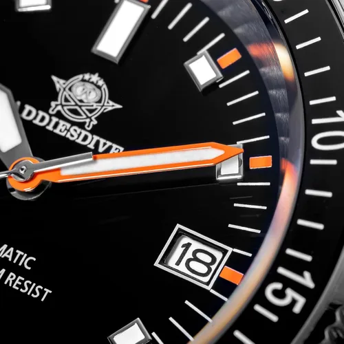 Vista 4 de ADDIESDIVE Reloj Automático de Buceo 200 M Reloj para Hombre Luminiscente Mecánico NH35A Analógico Acero Inoxidable AD2081 acero negro